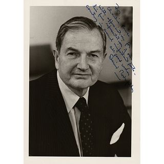 David Rockefeller Signed Photograph