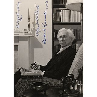 Bertrand Russell Signed Photograph