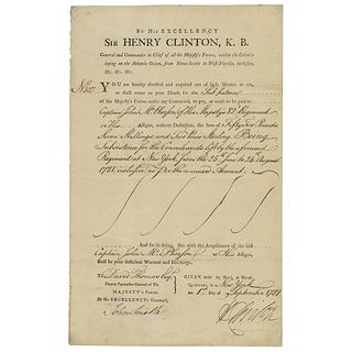 Henry Clinton Document Signed
