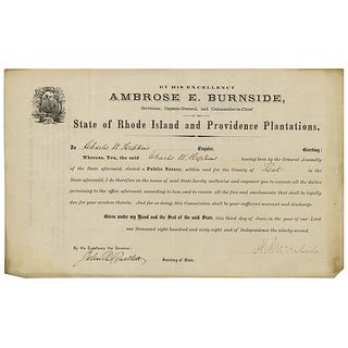 Ambrose Burnside Document Signed