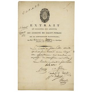 Lazare Carnot and Merlin de Douai Document Signed