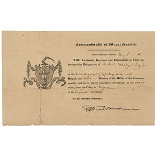 Henry Alexander Scammell Dearborn Document Signed