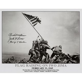 Iwo Jima: Medal of Honor Recipients (3) Signed Photograph