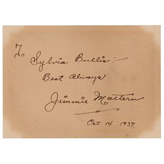 Jimmie Mattern Signature