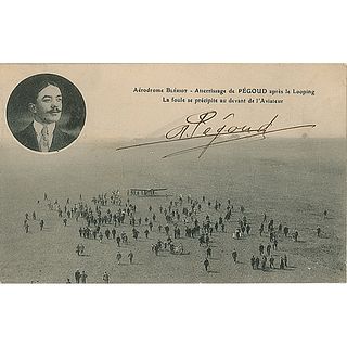 Adolphe Pegoud Signed Photograph