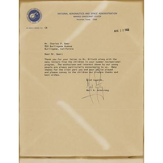 Neil Armstrong Typed Letter Signed