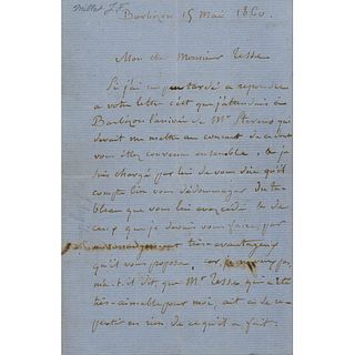 Jean-Francois Millet Autograph Letter Signed