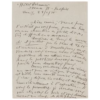 Joan Miro Autograph Letter Signed