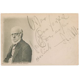 Adolph Menzel Signed Photograph