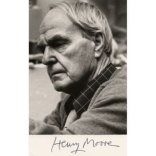 Henry Moore Signed Photograph