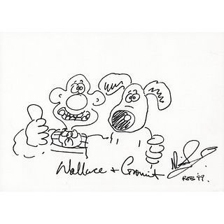 Nick Park Original Sketch of Wallace and Gromit