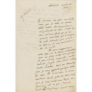 Gustave Flaubert Autograph Letter Signed