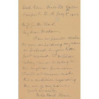 Julia Ward Howe Autograph Letter Signed