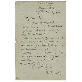 John Ruskin Autograph Letter Signed