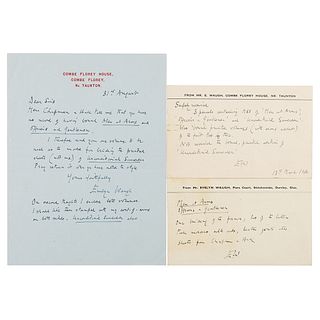 Evelyn Waugh (3) Autograph Letters Signed