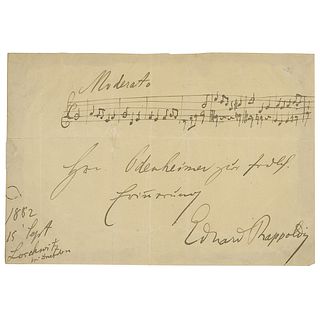 Eduard Rappoldi Autograph Musical Quotation Signed