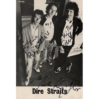 Dire Straits Signed Promo Card