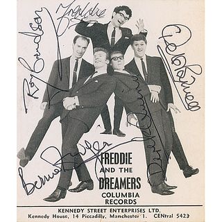 Freddie and the Dreamers Signed Promo Card