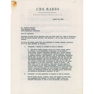 Bernard Herrmann Document Signed