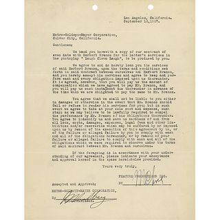 Irving Thalberg Document Signed
