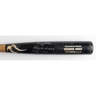 Eduardo Nunez Signed and Game-Used Baseball Bat