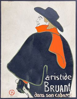 Toulouse-Lautrec - Man in Cape, Aristide Bruant dans son Cabaret