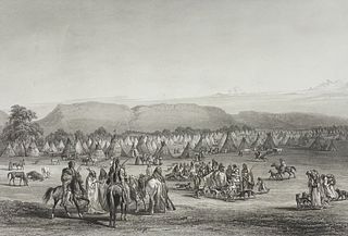 Karl Bodmer - Encampment of the Piekann Indians. 43