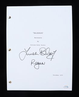 Linda Blair Signed â€œThe Exorcistâ€ Full Movie Script Inscribed "Reagan" (AutographCOA)