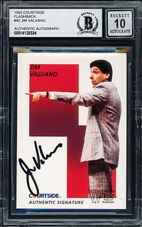 Jim Valvano 1992 Courtside Card NC State Gem 10
