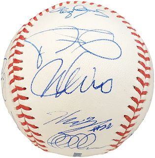 2001 AL All Star Autographed Baseball 24 Sigs Ichiro (BAS LOA)