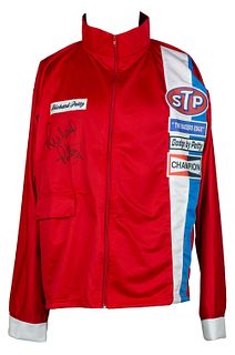 Richard Petty Signed Red Custom STP NASCAR Jacket JSA COA