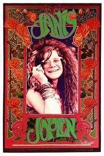 Janis Joplin Poster Original Litho Family Commission Hand-Signed Bob Masse COA