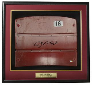 Joe Montana Signed Framed 49ers Candlestick Park49ers Stadium Seatback Fanatics