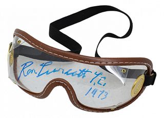 Ron Turcotte Signed Jockey Goggles Inscribed "TC 73" (JSA)