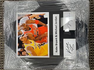 Kobe x Jordan Signed Photo Dual Laser Signatures