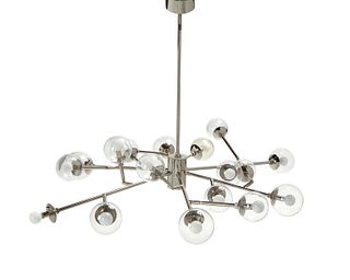 An Italian Murano glass globe chandelier