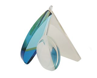 A contemporary art glass sculpture