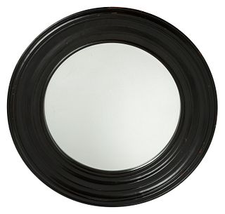 A black wall mirror
