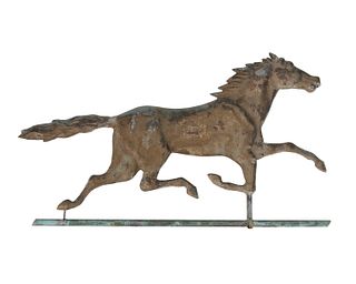 An American molded zinc horse weathervane