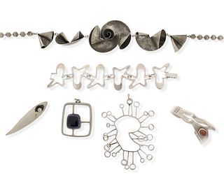 A group of Modernist jewelry