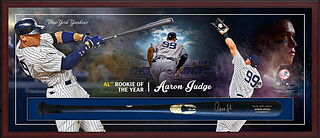 Aaron Judge New York Yankees Framed Signed Collage Shadowbox (FANATICS COA)