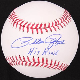 Pete Rose Signed OML Baseball Inscribed "Hit King" (Beckett Hologram)
