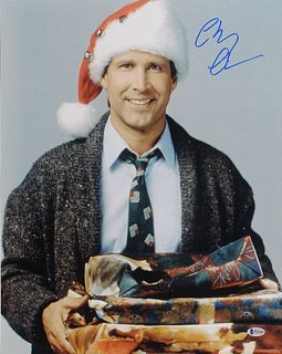 Chevy Chase Christmas Vacation Authentic Signed 16x20 Presents Photo BAS Witness