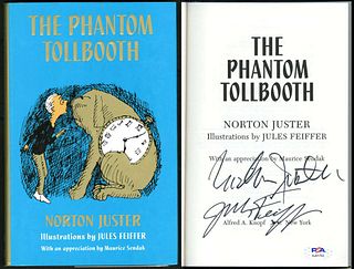 Norton Juster Jules Feiffer SIGNED "The Phantom Tollbooth" HC (PSA COA)