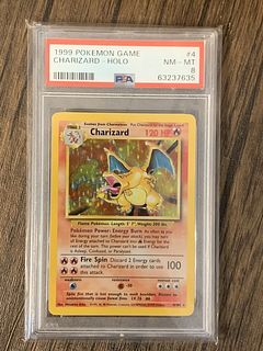 Charizard Holo Rare 1999 WOTC Pokemon Card 4/102 Base Set PSA 8