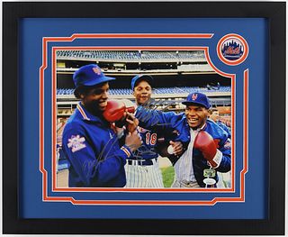 1986 Mets Team Signed 20x24 Photo Gary Carter Darryl Strawberry Dwight Gooden +3