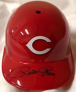 Pete Rose autographed full size Cincinnati Reds souvenir helmet Beckett Authenticated