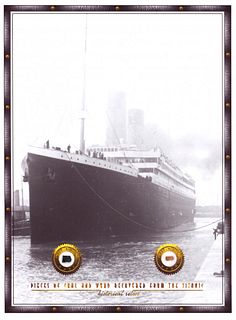 Authentic Coal & Wood Relic Piece From Titanic Wreckage on 6x8 Photo (The Zone COA)