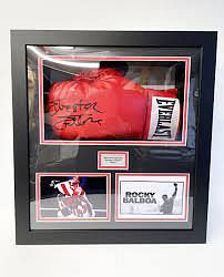 ICONIC Sylvester Stallone Framed Boxing Display (BAS COA)