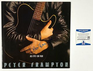 PETER FRAMPTON Signed "All Eyes on You" Record 12" EP (BAS COA)